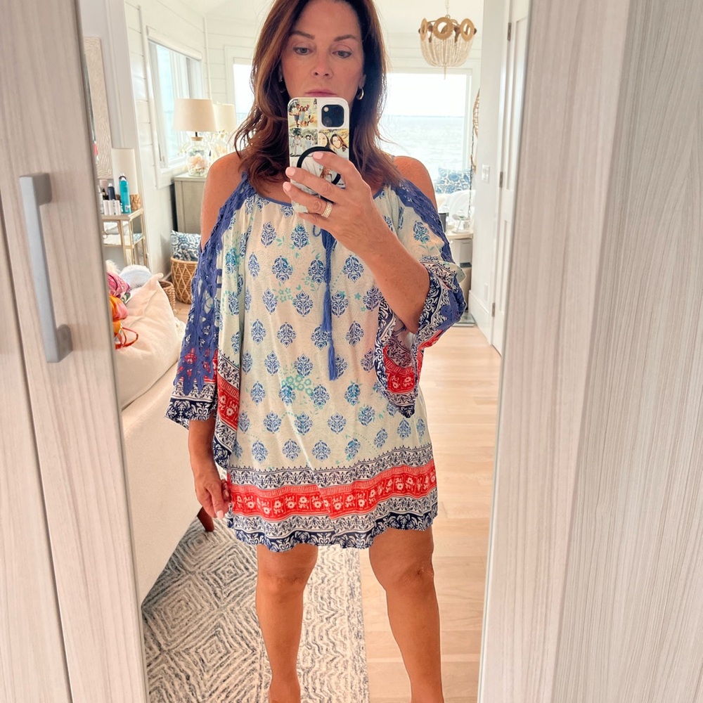Block print Beach Cover-up